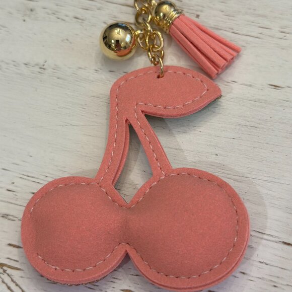 Pink Cherries Key Chain - Picture 3 of 5